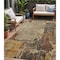 Homeroots 5' X 8' Khaki Charcoal And Terra Cotta Abstract Washable Indoor Outdoor Area Rug 606038 - alternate 1