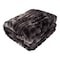Lavish Home Oversized Ruched Faux Fur Blanket 60x80-Inch Jacquard Faux Fur Queen Throw for Sofas and Beds, Black HT-THROW1-BLK - alternate 1