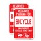 Signmission Reserved Parking for Bicycle Unauthorized Vehicles Towe, 18'' X 24'', Heavy Gauge Aluminum, 2PK A-1824-2PACK-23131 - alternate 1