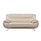 Homeroots 80" Beige Leather Sofa With Silver Legs 329459 - alternate 1