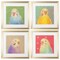 Homeroots Set Of Four Colorful Bird A S/4 Gold Framed Print Wall Art, 4PK 521461 - alternate 3