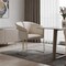 Homeroots Beige and Gold Faux Leather and Metal Partially Open Back Dining Arm Chair 719093 - alternate 7