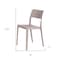 Homeroots Set of Two Taupe Heavy Duty Plastic Outdoor Stacking Accent Chairs, 2PK 565224 - alternate 6