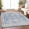 Homeroots 3' X 5' Navy Blue Oriental Washable Indoor Outdoor Area Rug 607608 - alternate 8