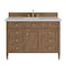 James Martin Vanities Brittany 48" Single Vanity, Pecan w/ 3 CM Lime Delight Silestone Top 655-V48-PCN-3LDL - alternate 1
