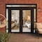 Vdomdoors Front Exterior Prehung Metal-Plastic Double Doors Clear Glass / MANUX 8666 Matte Black / Office Com MANUX8666DEXD-BLK-W14+72+14xH80+16-RH-I - alternate 2