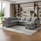 Homeroots 93" Gray Fabric Modular Sofa With Ottoman And Storage 568270 - alternate 6