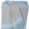 Homeroots 50" X 60" Blue Gray and Beige Woven Cotton Plaid Throw Blanket with Fringe 548943 - alternate 5