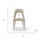 Homeroots Set of Two Gray and Silver Faux Leather and Stainless Steel Dining Side Chairs, 2PK 719104 - alternate 6