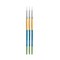 Princeton Snap! Round Brush, Synthetic Bristles, Short Handle Mixed Media Paintbrush, Multicolor, Size 4, 3PK P9850R4 - alternate 1