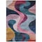 Homeroots 5' X 8' Green Pink And Teal Blue Abstract Washable Indoor Outdoor Area Rug 604457 - alternate 6