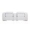 Homeroots 89in White and Silver Italian Leather Power Reclining Loveseat With Storage 633754 - alternate 10
