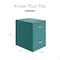 Space Solutions 14.25 in W 2 Drawer Vertical File Cabinet W/ Accessory Drawer, Teal 25967 - alternate 14