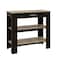 Homeroots Black and Natural 40in Kitchen Island With Storage 474094 - alternate 5