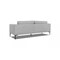 Homeroots 87" Light Gray Sofa With Black Legs 480931 - alternate 6