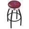 Holland Bar Stool Co 30" Blk Wrinkle Texas A&M Swivel Bar Stool, Chrome Ring L8B3C30TexA-M - alternate 1