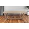 Homeroots 92" Natural And Brown Solid Wood Trestle Base Dining Table 380479 - alternate 6