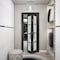Sartodoors Sliding Closet Bi-fold Doors, Felicia 3312 Matte Black with Frosted Glass, Sturdy Tracks Moldings FELICIA3312BF-BLK-60 x 96 (2* 30x96) - alternate 4