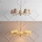 Jonathan Y Libby 30" 5-Light Modern Coastal Sleek Woven Rattan/Iron LED Chandelier, Gold Painting/Light Brown JYL1611A - alternate 7
