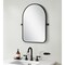 Homeroots 32" Black Arch Iron Framed Bathroom Vanity Mirror 565037 - alternate 1