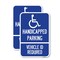 Signmission Handicapped Parking - Vehicle Id Required - Handicappe, 18'' X 24'', Heavy Gauge Aluminum, 2PK A-1824-2PACK-23912 - alternate 1