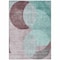 Homeroots 5' X 8' Teal Blue Brown And Beige Geometric Washable Indoor Outdoor Area Rug 604954 - alternate 7