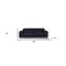 Homeroots 89" Black Italian Leather Sofa With Silver Legs 476515 - alternate 8