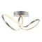 Jonathan Y Chantelle 19.5" 1-Light Modern Minimalist Aluminum Loop Integrated LED Semi Flush Mount, Nickel JYL1701A - alternate 1