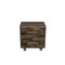 Homeroots 26" Brown Solid Wood Carved Geometric Two Drawer Nightstand 661247 - alternate 1