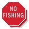 Signmission No Fishing, 6 inch X 6 inch, Plastic Sign, 2PK OC-P-2PACK-6-80 - alternate 1