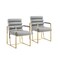 Homeroots Set of Two Tufted Gray And Gold Upholstered Faux Leather Dining Arm Chairs 545060 - alternate 9