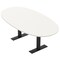 Skutchi Designs 7ft Boval Conference Table With Power | Harmony Series | 6 Person Meeting Room Table HAR-BOVL-48X84-T.BK-W960-NA - alternate 1