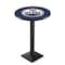Holland Bar Stool Co 42" Blk Wrinkle Edmonton Oilers Pub Table, 36" dia. Top L217B4236EdmOil - alternate 1