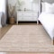 Homeroots 3' X 5' Salmon Copper And Beige Striped Washable Indoor Outdoor Area Rug 587968 - alternate 6