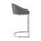 Armen Living Katherine 30in Bar Stool in Brushed Stainless Steel with Gray Faux Leather LCKABABSGRY30 - alternate 7