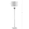 Jonathan Y Amelia Lotus 59" Crystal / Metal LED Floor Lamp, Smoke Gray/Chrome JYL2032A - alternate 8