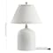 Jonathan Y Serge Swirl 28.5" Ceramic Bohemian Glam LED Table Lamp, White JYL6616A - alternate 7