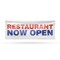 Signmission Restaurant Now Open, 48 Inch x 120 Inch, Vinyl Banner B-120-30834 - alternate 1