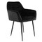 Elama 2 Piece Velvet Tufted Accent Chair in Black with Black Metal Legs ELM-214A-BLK - alternate 9