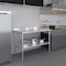 Amgood 30 in. x 48 in. Stainless Steel Work Table with 1.5 in. Backsplash, Metal Kitchen Food Prep Table AMG WT-3048-BS-Z - alternate 7
