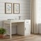 Homeroots 47" Antiqued White Wood Wall Mounted Pedestal Writing Desk 568262 - alternate 8