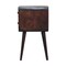 Homeroots 22" Brown Solid Wood Square Two Drawer Nightstand 651793 - alternate 8