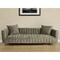 Homeroots 90" Gray Brown Velvet Sofa And Toss Pillows With Gold Legs 489536 - alternate 7