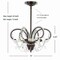Jonathan Y Caroline 16" Metal/Crystal LED Adjustable Chandelier, Oil Rubbed Bronze JYL9521A - alternate 7