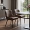 Homeroots Set of Two Brown and Black Faux Leather and Wood Dining Side Chairs, 2PK 716266 - alternate 5