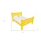 Homeroots Canary Yellow Solid Wood Twin Bed Frame 546935 - alternate 5