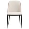 Leisuremod Tule Fabric Dining Side Chair with Powder-Coated Steel Frame, Walnut/Beige TCWN18BG - alternate 9
