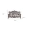 Homeroots 90" White Cotton Blend Damask Sofa And Toss Pillows With Bronze Legs 491341 - alternate 3