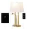 Jonathan Y Blaire 23.75" 2-Light Modern Farmhouse Metal LED Table Lamp w/USB Charging port, Adjustable Reading L JYL1144B - alternate 1