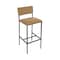 Bfm Seating Meghan Counter Height Stool, Grade 4 Upholstered Seat & Back - Steel Frame - Sand Black Finish JS33HM2118-2118SB - alternate 1